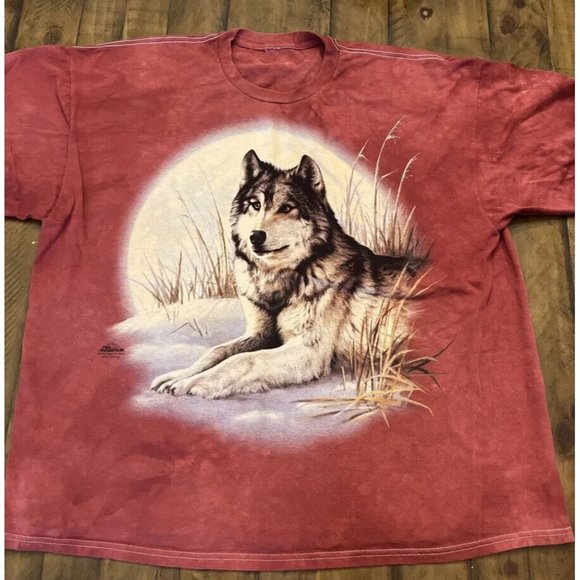 Vintage 2001 The Mountain Wolf T-Shirt Men's Tie Dye 2XL ? - Picture 1 of 7